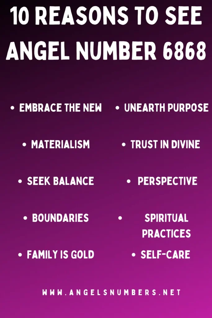 Reasons You Keep Seeing Angel Number 6868